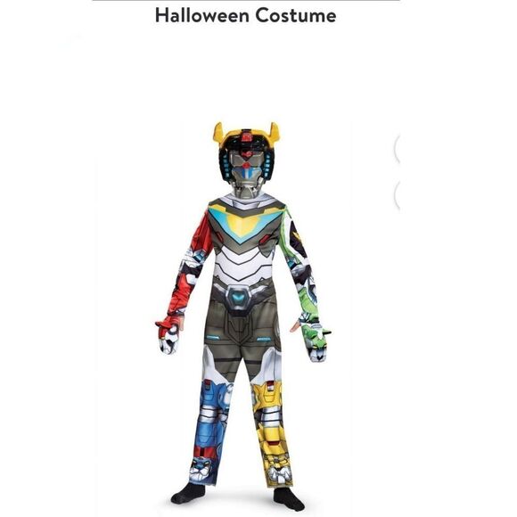 DreamWorks Voltron Child Halloween Costume Mask & Suit Size Med 7-8 Large 10-12 - Picture 1 of 11